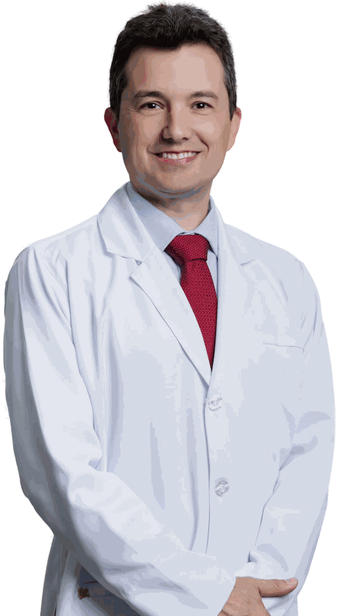 Dr. Alexandre Callou Sampaio, médico oftalmologista, de jaleco branco